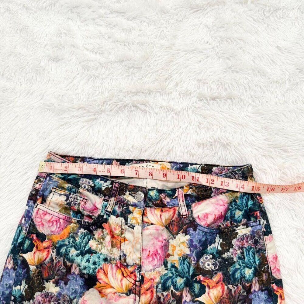 Women Sandro Flora Mid Waist Denim Skinny Jeans Vintage In Multi Color Size US 6 - Picture 3 of 8